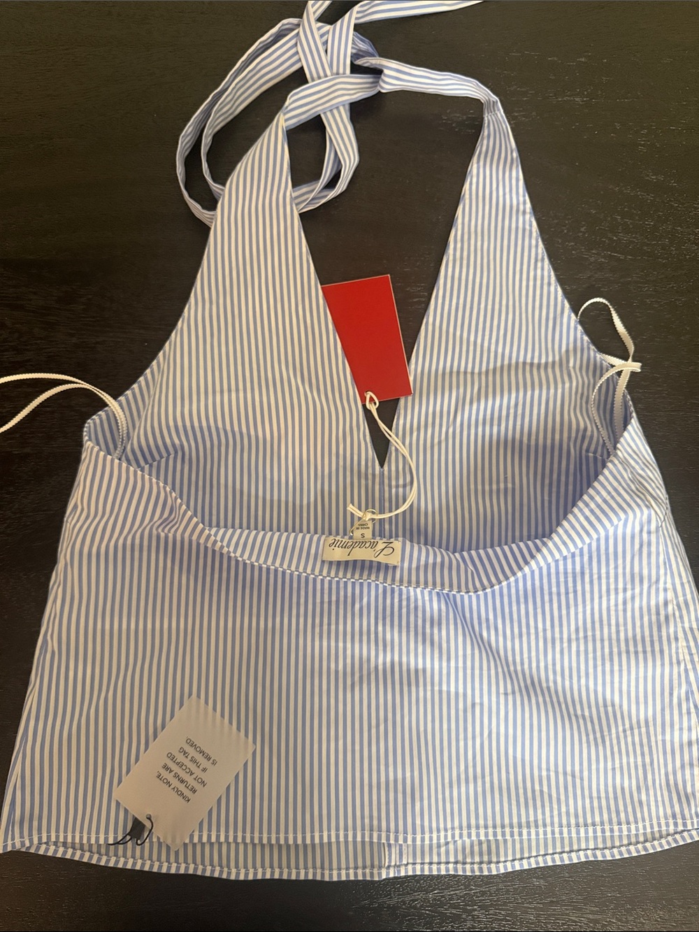 L’academie Skye Top in blue stripe - Picture 7 of 8